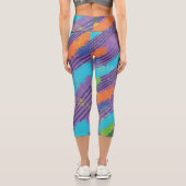 Hochgebrannte Capris-Pickleball-Pflanzen Capri Leggings (Rückseite)