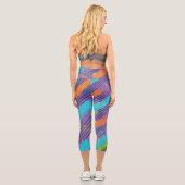 Hochgebrannte Capris-Pickleball-Pflanzen Capri Leggings (Rückseite)