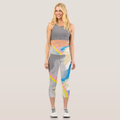 Hochgebranntes Capris: Regenbogen Capri Leggings (Vorderseite)
