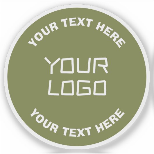 Hochgeladene Logos, Design und bearbeitbarer Text, Aufkleber (Vorderseite)