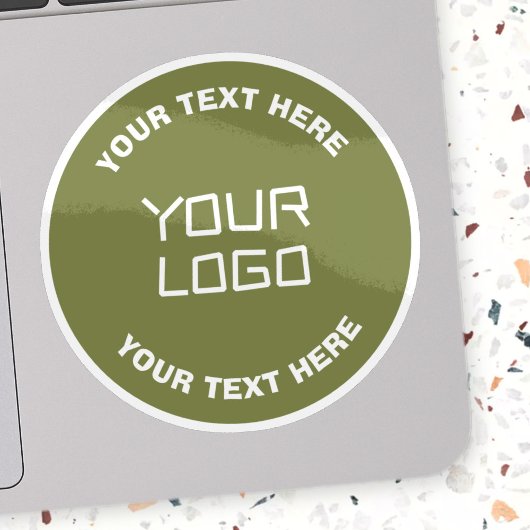 Hochgeladene Logos, Design und bearbeitbarer Text, Aufkleber