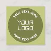 Hochgeladene Logos, Design und bearbeitbarer Text, Begleitkarte (Vorderseite)