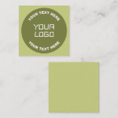 Hochgeladene Logos, Design und bearbeitbarer Text, Begleitkarte (Vorne/Hinten)