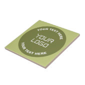 Hochgeladene Logos, Design und bearbeitbarer Text, Fliese (Seite)