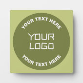 Hochgeladene Logos, Design und bearbeitbarer Text, Fotoplatte (Vorderseite)