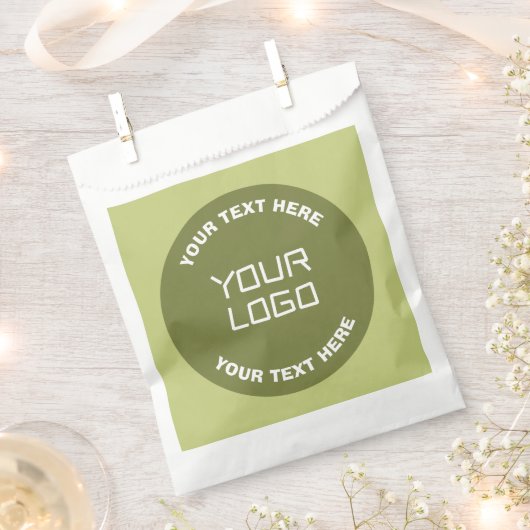 Hochgeladene Logos, Design und bearbeitbarer Text, Geschenktütchen (Ausgeschnitten)