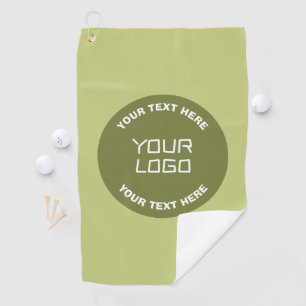 Hochgeladene Logos, Design und bearbeitbarer Text, Golfhandtuch