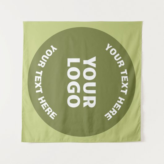 Hochgeladene Logos, Design und bearbeitbarer Text, Wandteppich (Vorderseite (Horizontal))