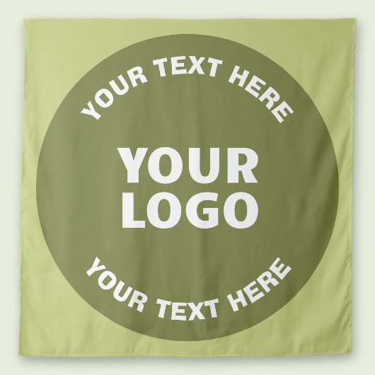 Hochgeladene Logos, Design und bearbeitbarer Text, Wandteppich