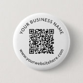 Hochgeladene QR-Code-Vorlage mit bearbeitbarem Tex Button (Vorderseite)