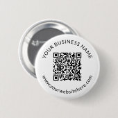 Hochgeladene QR-Code-Vorlage mit bearbeitbarem Tex Button (Vorne & Hinten)