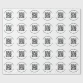 Hochgeladene QR-Code-Vorlage mit bearbeitbarem Tex Geschenkpapier (Flach)