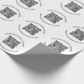 Hochgeladene QR-Code-Vorlage mit bearbeitbarem Tex Geschenkpapier (Ecke)
