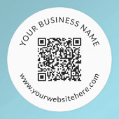 Hochgeladene QR-Codevorlage mit bearbeitbarem Text Etiketten