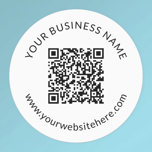 Hochgeladene QR-Codevorlage mit bearbeitbarem Text Etiketten