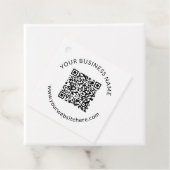 Hochgeladene QR-Codevorlage mit bearbeitbarem Text Geschenkanhänger (Beispiel)