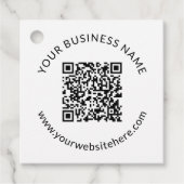 Hochgeladene QR-Codevorlage mit bearbeitbarem Text Geschenkanhänger (Vorderseite)