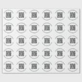 Hochgeladene QR-Codevorlage mit bearbeitbarem Text Geschenkpapier (Flach)