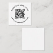 Hochgeladene QR-Codevorlage mit bearbeitbarem Text Mitteilungskarte (Vorne/Hinten)