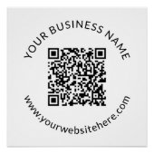 Hochgeladene QR-Codevorlage mit bearbeitbarem Text Poster (Vorderseite)