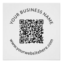 Hochgeladene QR-Codevorlage mit bearbeitbarem Text