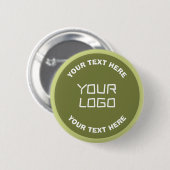 Hochgeladenes Logo oder Design & editierbarer Text Button (Vorne & Hinten)