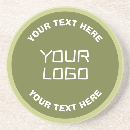 Hochgeladenes Logo oder Design & editierbarer Text Getränkeuntersetzer (Vorne)