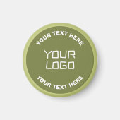 Hochgeladenes Logo oder Design & editierbarer Text Magnet (Vorne)