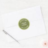 Hochgeladenes Logo oder Design & editierbarer Text Runder Aufkleber (Umschlag)