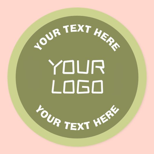 Hochgeladenes Logo oder Design & editierbarer Text Runder Aufkleber