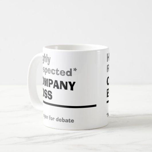 Hochgeschätzter Unternehmensvorstand Kaffeetasse (Vorderseite Links)