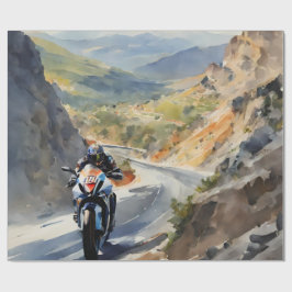 Hochgeschwindigkeits-Abenteuer in lebendiger Bergw Geschenkpapier