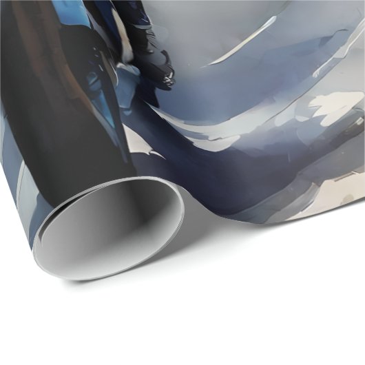 Hochgeschwindigkeits-Abenteuer in lebendiger Bergw Geschenkpapier (Rolleneckpunkt)