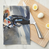 Hochgeschwindigkeits-Abenteuer in lebendiger Bergw Geschirrtuch (Viertel Falte)