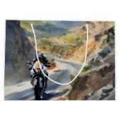 Hochgeschwindigkeits-Abenteuer in lebendiger Bergw Große Geschenktüte (Rückseite)