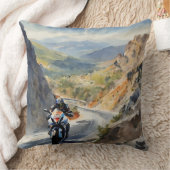 Hochgeschwindigkeits-Abenteuer in lebendiger Bergw Kissen (Decke)