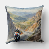 Hochgeschwindigkeits-Abenteuer in lebendiger Bergw Kissen (Rückseite)