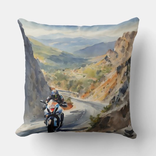 Hochgeschwindigkeits-Abenteuer in lebendiger Bergw Kissen (Vorderseite)