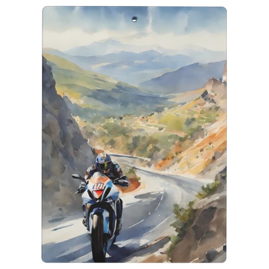 Hochgeschwindigkeits-Abenteuer in lebendiger Bergw Klemmbrett (Rückseite)