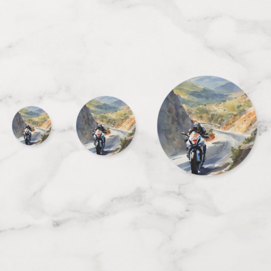 Hochgeschwindigkeits-Abenteuer in lebendiger Bergw Konfetti (Rückseiten)