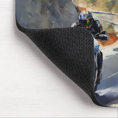 Hochgeschwindigkeits-Abenteuer in lebendiger Bergw Mousepad (Ecke)