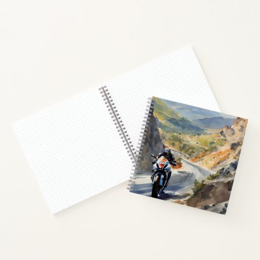 Hochgeschwindigkeits-Abenteuer in lebendiger Bergw Notizblock (Innenseite)
