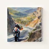 Hochgeschwindigkeits-Abenteuer in lebendiger Bergw Notizblock (Rückseite)