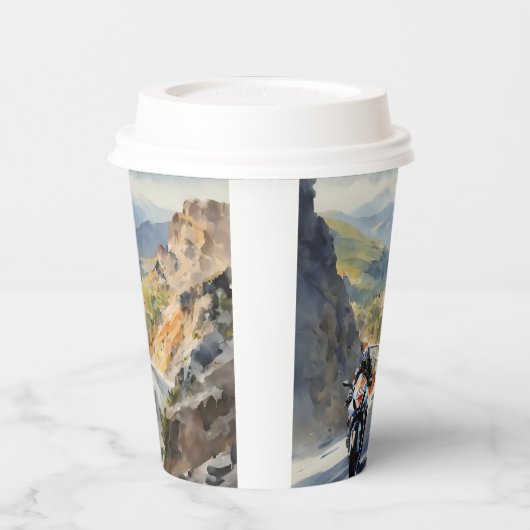 Hochgeschwindigkeits-Abenteuer in lebendiger Bergw Pappbecher (Links)