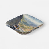 Hochgeschwindigkeits-Abenteuer in lebendiger Bergw Pappteller (Gewinkelt)