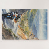 Hochgeschwindigkeits-Abenteuer in lebendiger Bergw Puzzle (Horizontal)