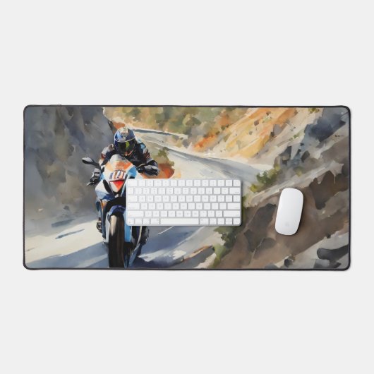 Hochgeschwindigkeits-Abenteuer in lebendiger Bergw Schreibtischunterlage (Tastatur & Maus)