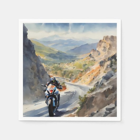 Hochgeschwindigkeits-Abenteuer in lebendiger Bergw Serviette (Vorderseite)