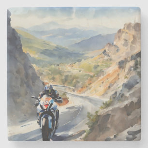 Hochgeschwindigkeits-Abenteuer in lebendiger Bergw Steinuntersetzer