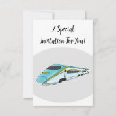 Hochgeschwindigkeits-Cartoon Einladung (Rückseite)